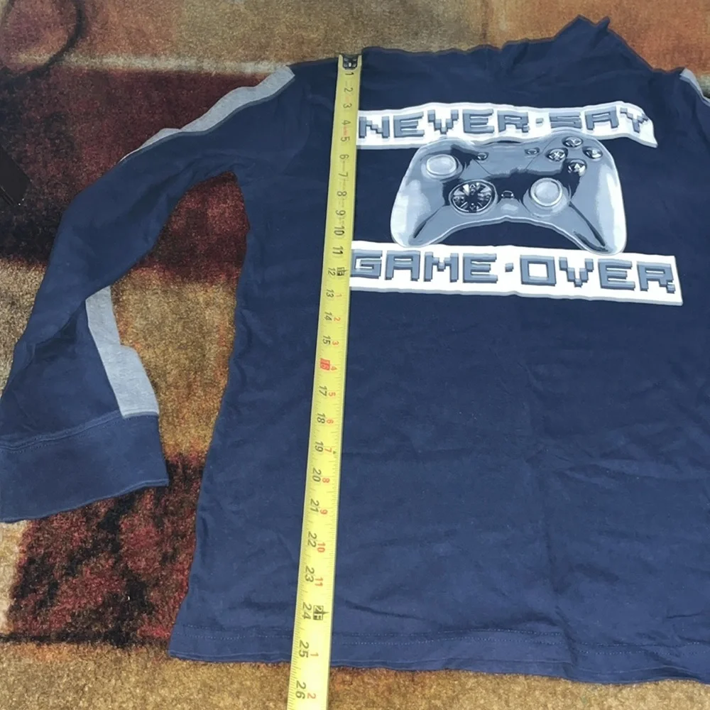 VGUC Children’s Place Boy’s “Never Say Game Over” Hooded Top - Sz XXL/16